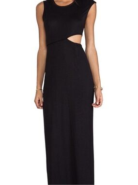BCBGeneration Black Maxi Dress with Cutout and Slit